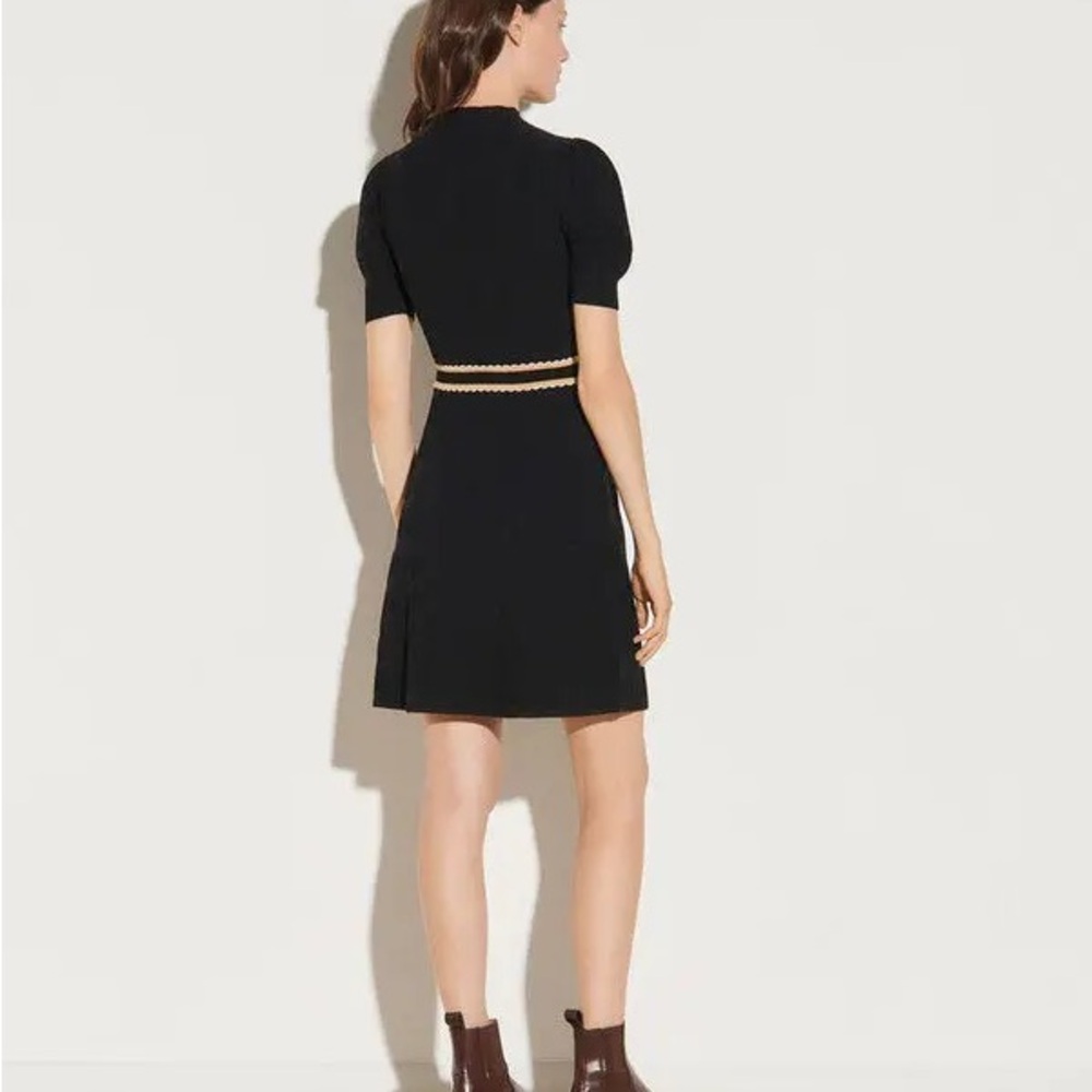 Sandro Black and Birge Mini Dress - Picture 4 of 5